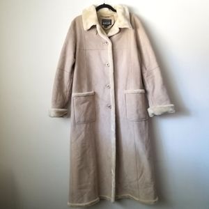 MANTEAUX MANTEAUX Faux Suede Duster Jacket Size L